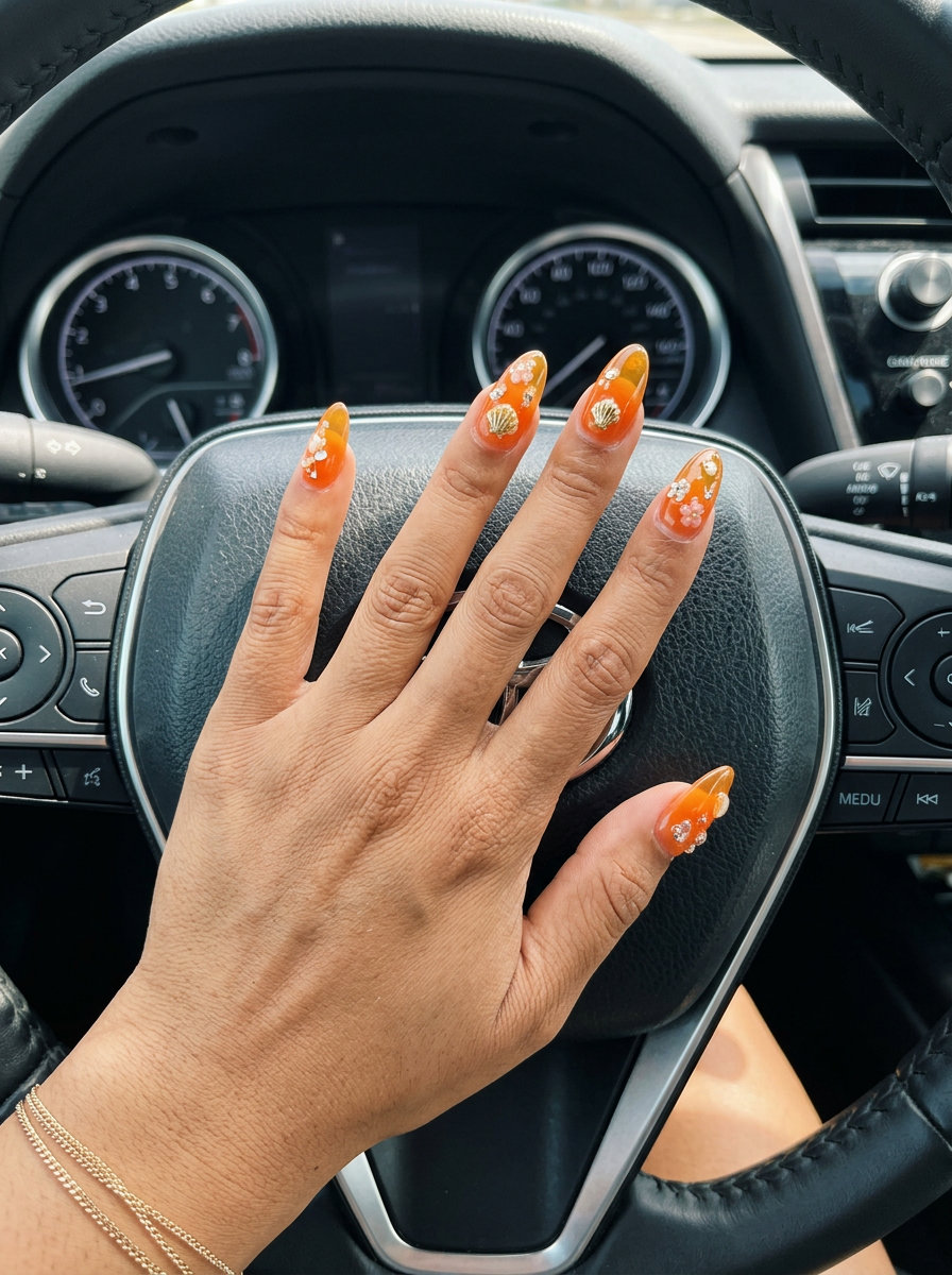 Butter yellow micro floral square nails for summer flower nails 2026, great for daily and casual outings.