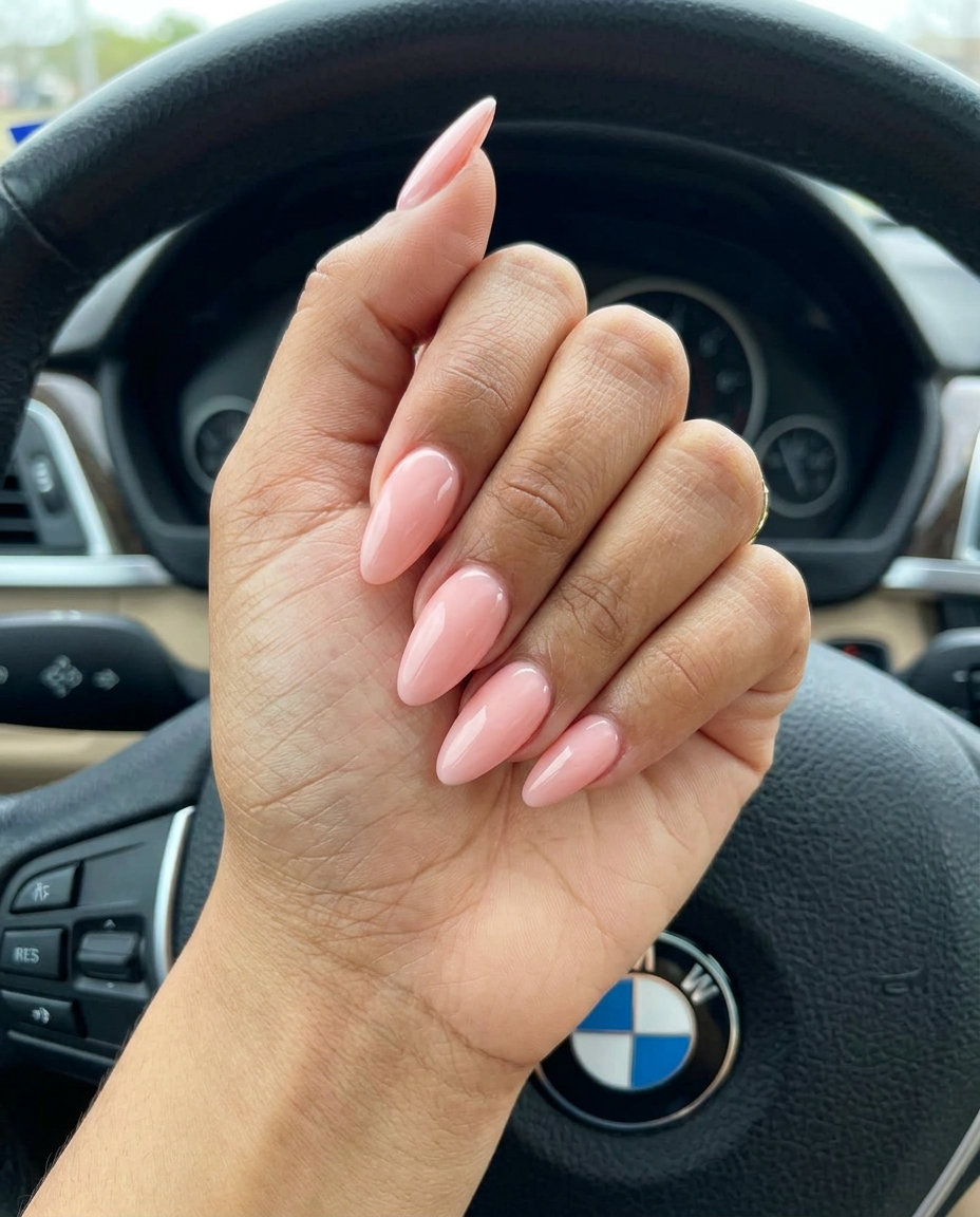 Coral Blush Milky Overlay nails, offering a healthy glow for summer manicure colors 2026 elegant events.