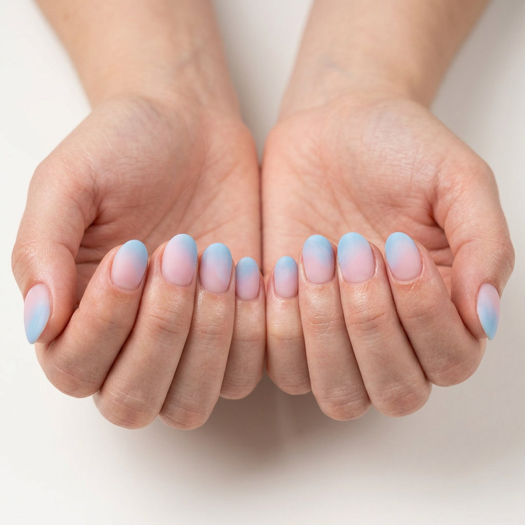 Cotton candy dream swirl matte ombre nails for a whimsical summer festival in 2026.